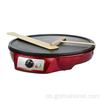 Elektrischer Crpe-Maker 1000W Backen Crpe-Pfannkuchen-Maker Antihaft-Pizza-Pfanne 12-Zoll-Crepe-Maker elektrisch